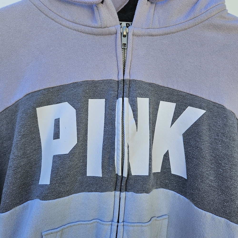 Victoria's Secret PINK Full Zip Hoodie Jacket Size L - Picture 2 of 8